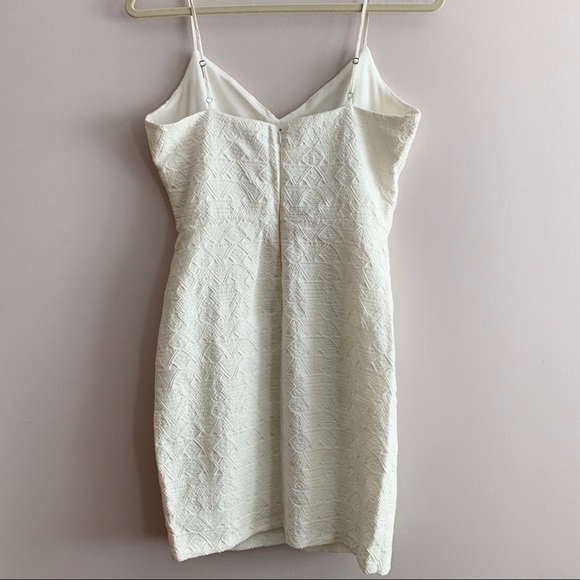 Zara White Textured Mini Dress - Picture 3 of 5